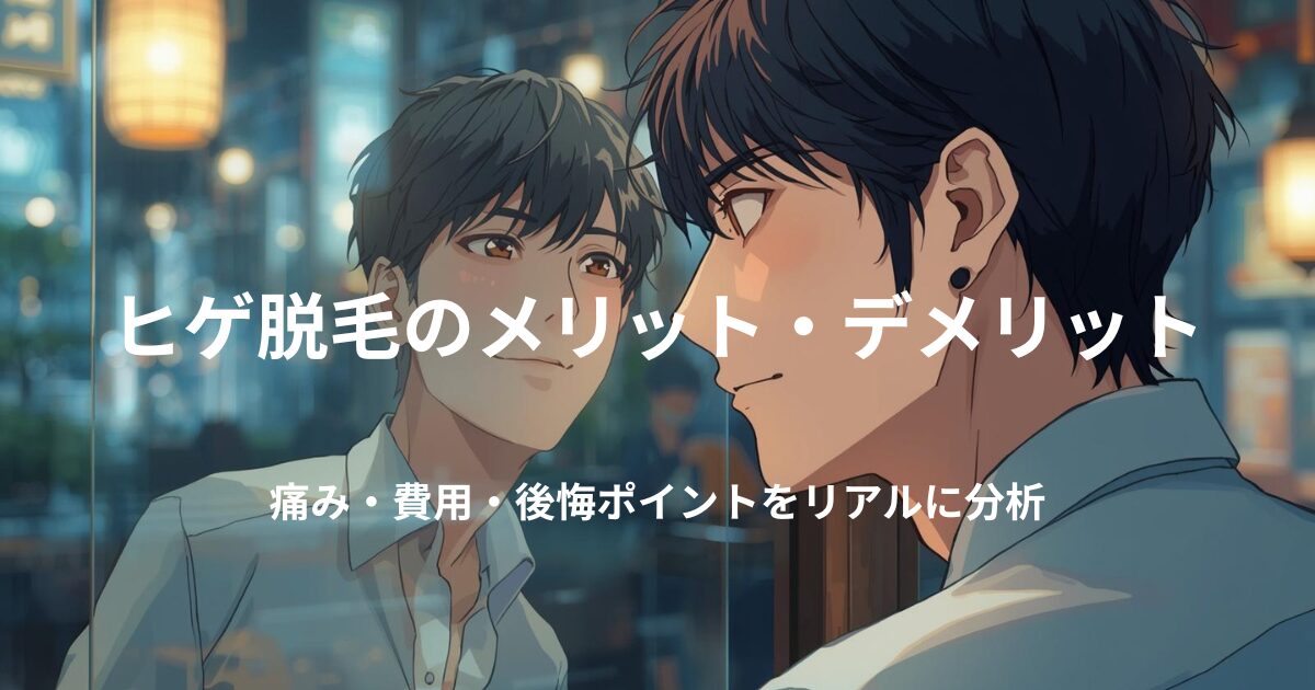 ヒゲ脱毛のメリット・デメリット総まとめ