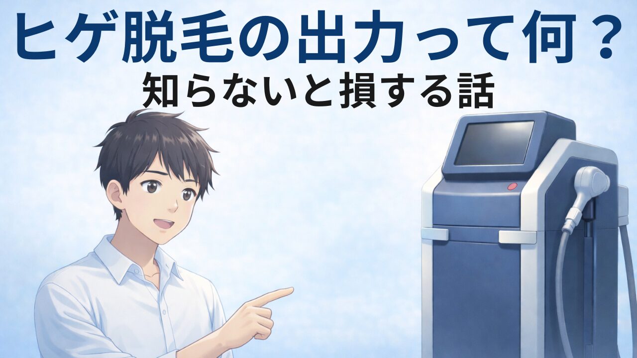 ヒゲ脱毛の出力って何？【知らないと損する話】