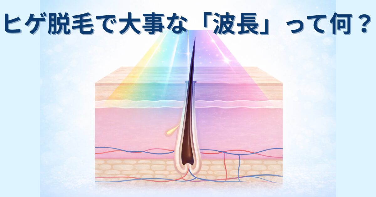 ヒゲ脱毛で大事な「波長」って何？【医療脱毛が良い理由】
