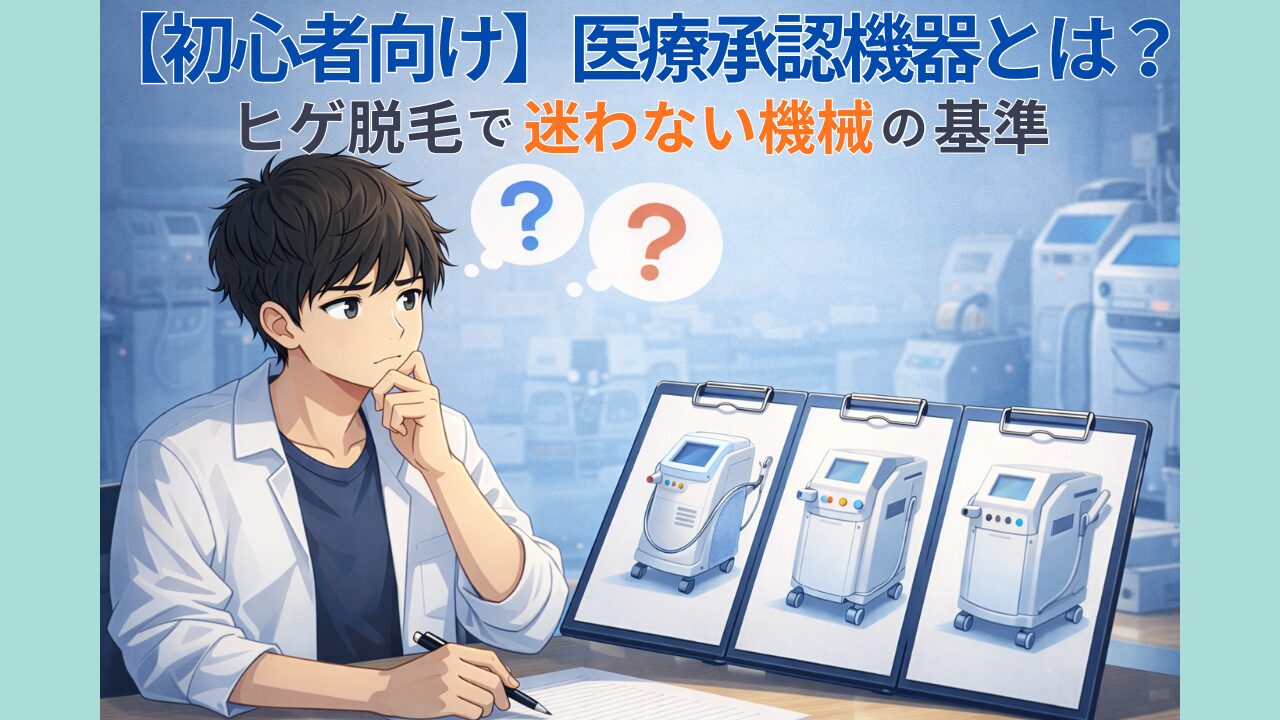 【初心者向け】医療承認機器とは？ヒゲ脱毛で迷わない機械の基準